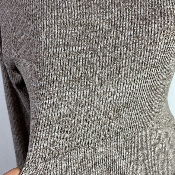 NWT Maurice’s Ribbed Mock Neck Babydoll Knit Top (Heather Taupe) - Small - Picture 7 of 9